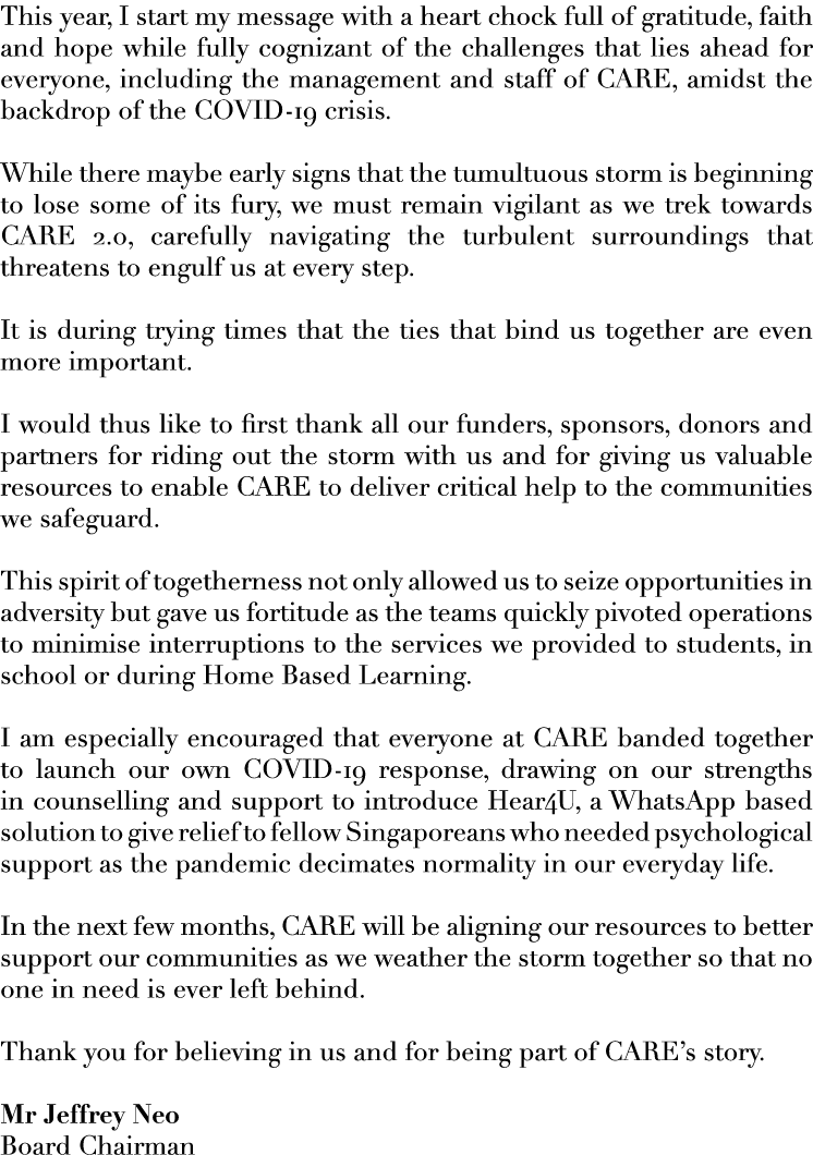 This year, I start my message with a heart chock full of gratitude, faith and hope while fully cognizant of the chall   