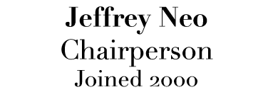 Jeffrey Neo Chairperson Joined 2000 