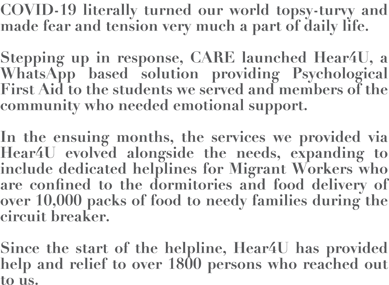 COVID-19 literally turned our world topsy-turvy and made fear and tension very much a part of daily life   Stepping u   