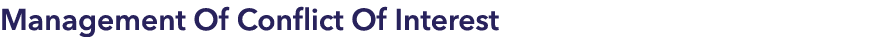 Management Of Conflict Of Interest