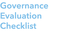 Governance Evaluation Checklist